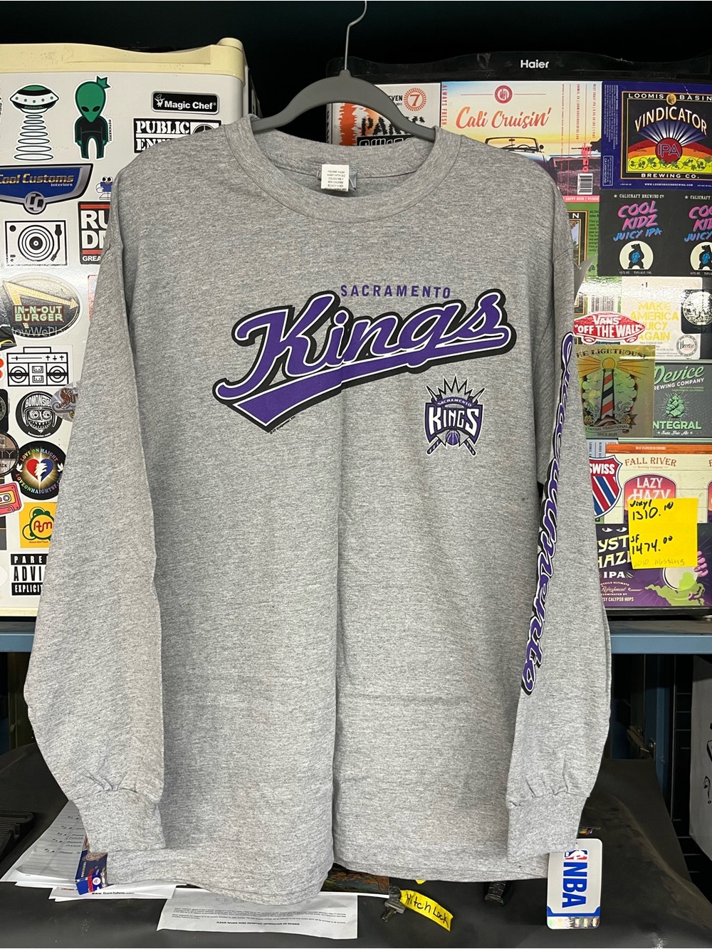 Y2K Sacramento Kings NBA Long Sleeve Shirt, Men’s Size Large